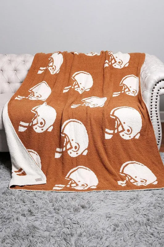 Sports Reversible Patterned Throw Blanket