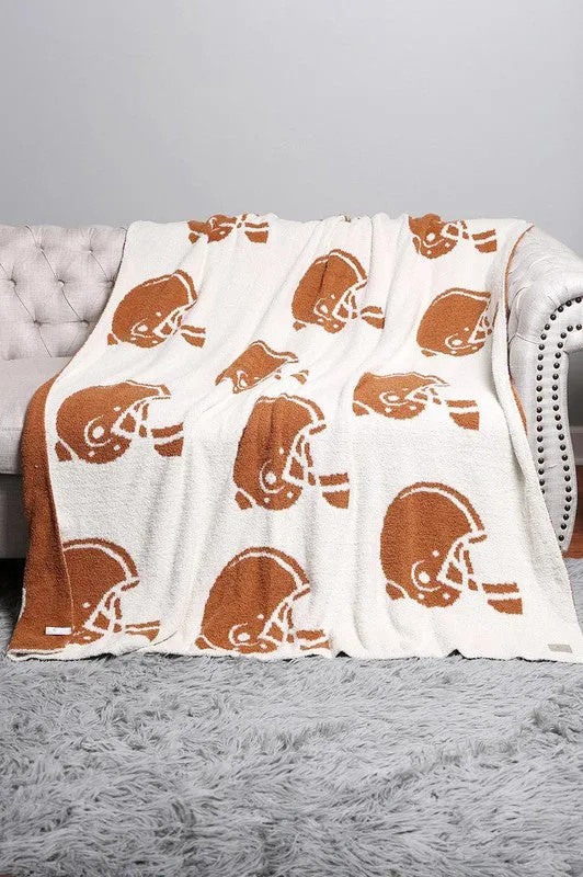 Sports Reversible Patterned Throw Blanket