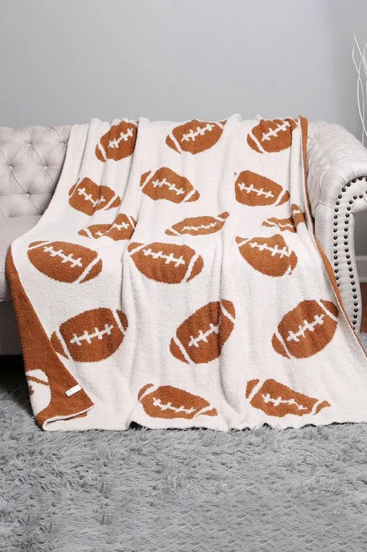 Sports Reversible Patterned Throw Blanket