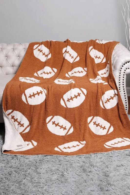 Sports Reversible Patterned Throw Blanket