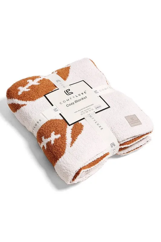 Sports Reversible Patterned Throw Blanket