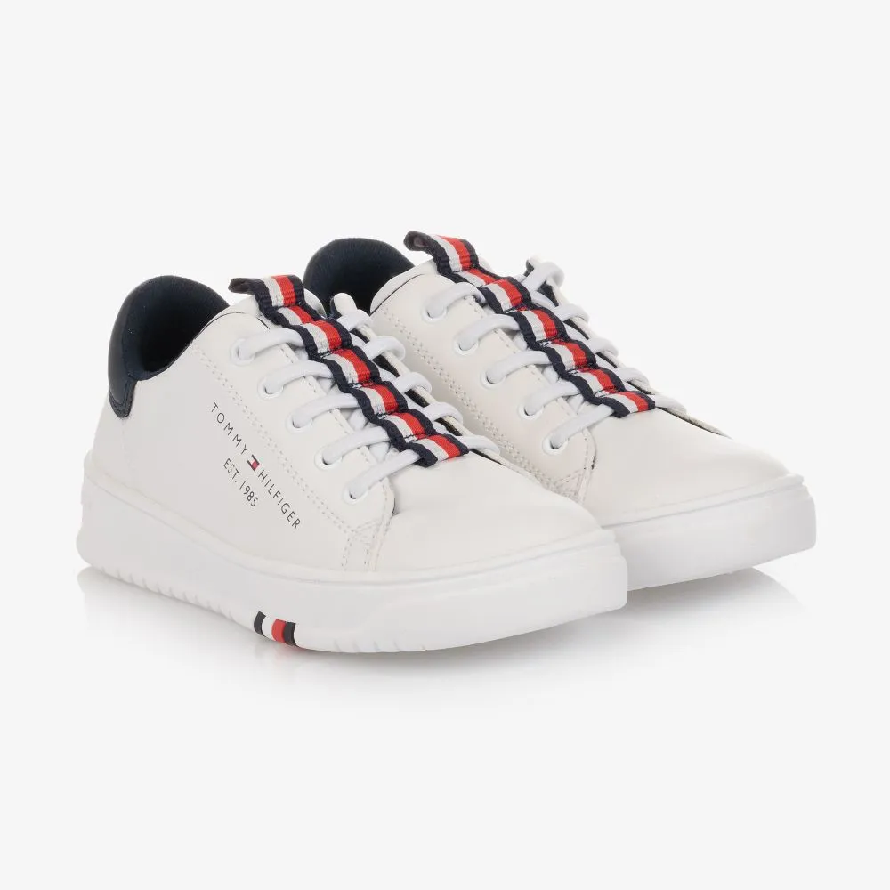 Teen White Logo Trainers