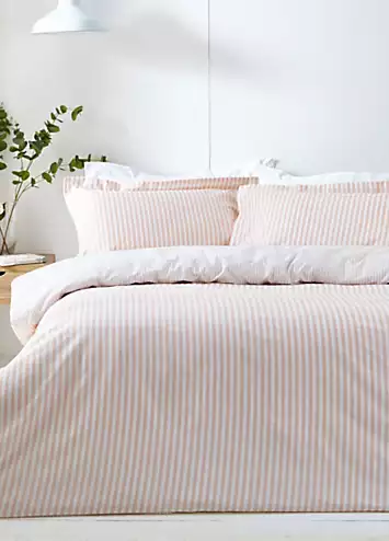 The Linen Yard Hebden 100% Cotton Duvet Cover Set - Blush | Kaleidoscope