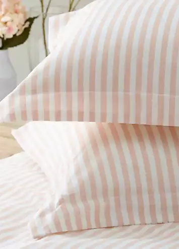 The Linen Yard Hebden 100% Cotton Duvet Cover Set - Blush | Kaleidoscope