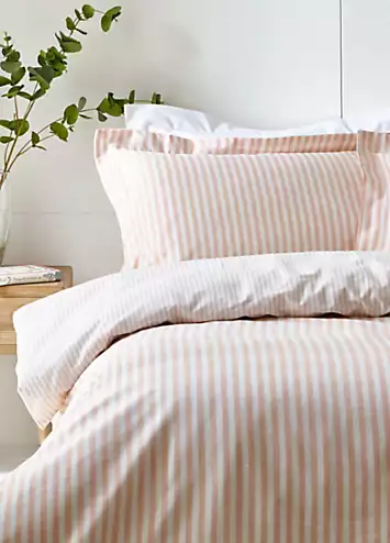 The Linen Yard Hebden 100% Cotton Duvet Cover Set - Blush | Kaleidoscope