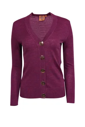 Tory Burch - Magenta & Purple Wool Cardigan Sz XS