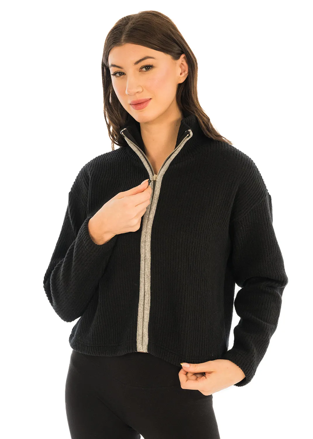 Trisha Tyler 11651 Zip Front Cardigan