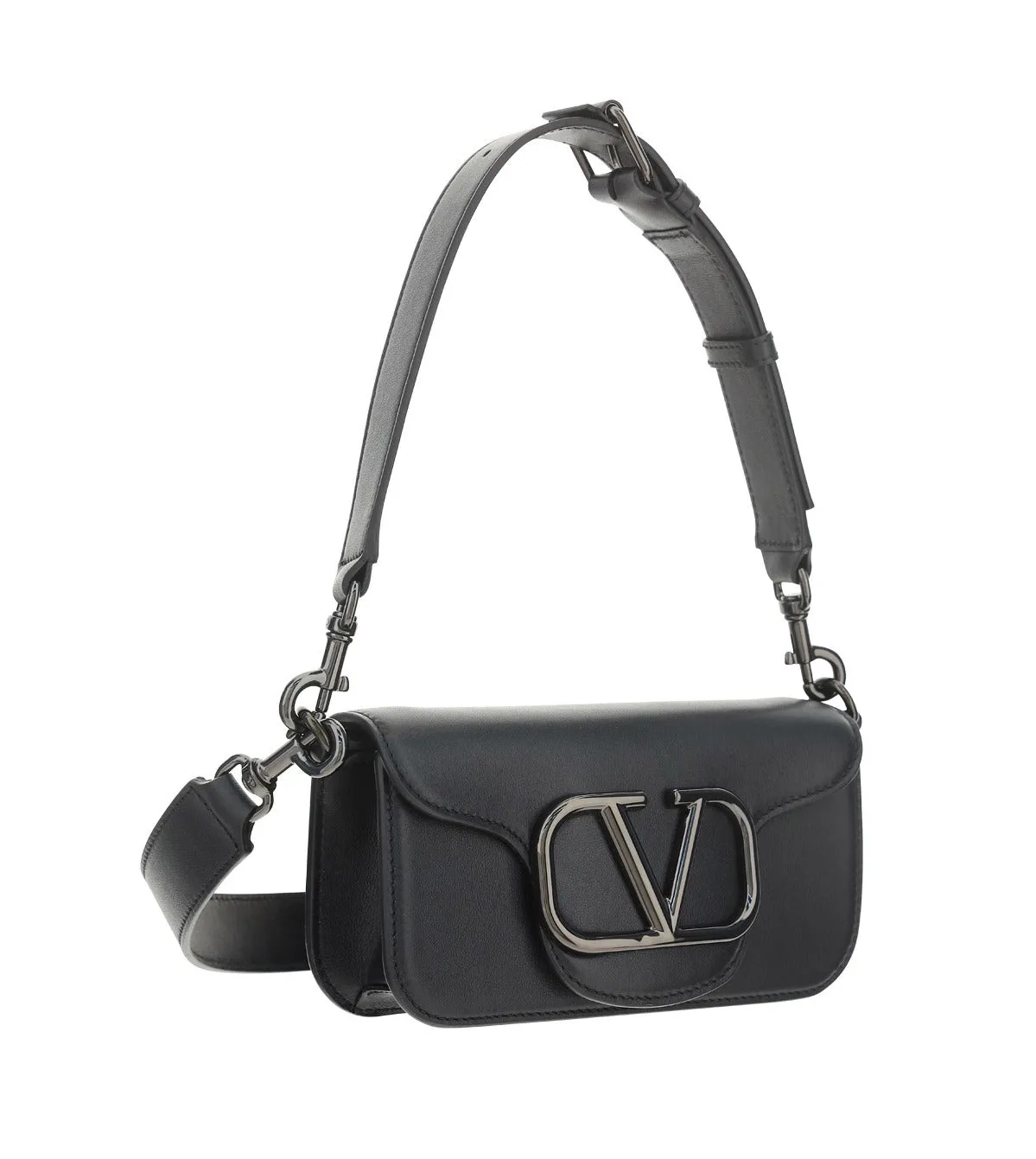 Valentino VLogo Plaque Foldover Crossbody Bag