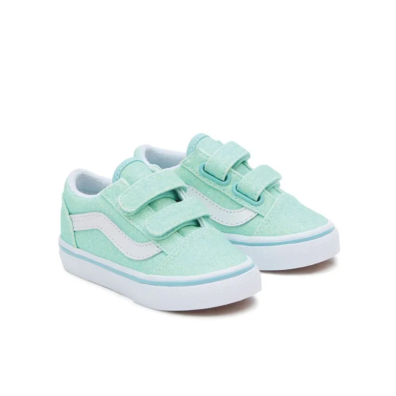 Vans Infant Old Skool Glitter Trainers Pastel Blue