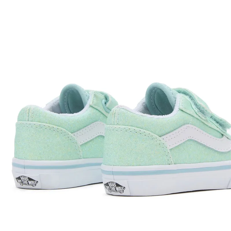 Vans Infant Old Skool Glitter Trainers Pastel Blue