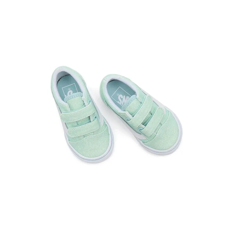 Vans Infant Old Skool Glitter Trainers Pastel Blue