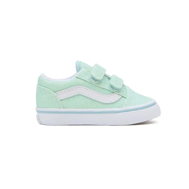 Vans Infant Old Skool Glitter Trainers Pastel Blue