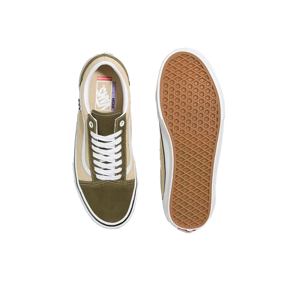 VANS SKATE OLD SKOOL DARK OLIVE/WHITE