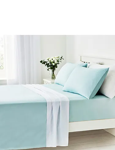 Vantona Easy Care 180 Thread Count Cotton Flat Sheet