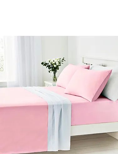 Vantona Easy Care 180 Thread Count Cotton Flat Sheet