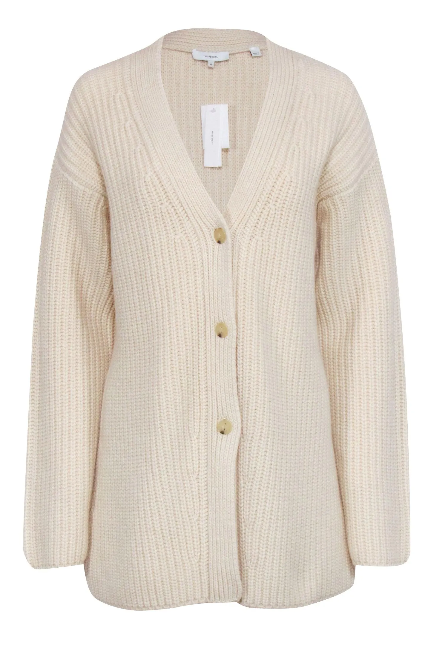 Vince - Ivory Cable Knit Cardigan Sz XL