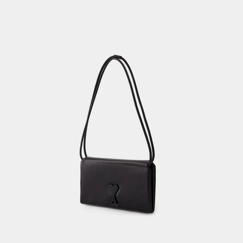 Voulez Vous Shoulder Bag - AMI Paris - Leather - Black