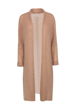 White & Warren - Tan Cashmere Long Cardigan Sz L