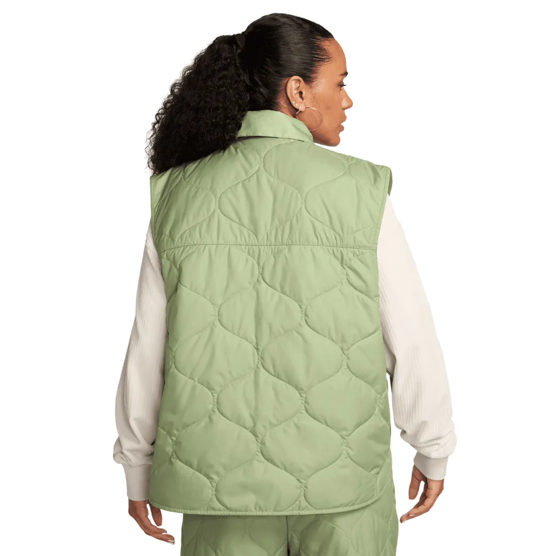 Women's Nike Sportswear Essential Quilted Vest - Oil Green/Black