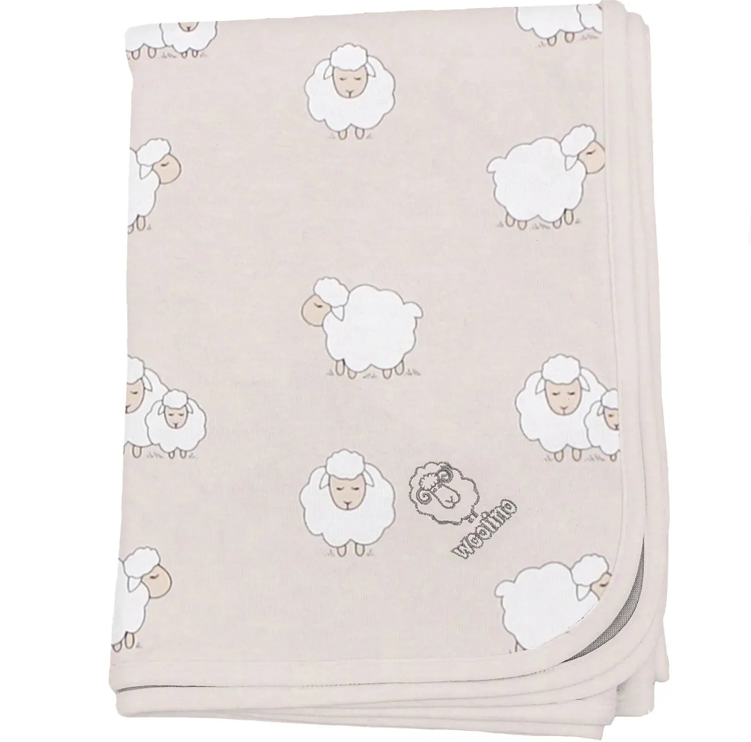 Woolino Toddler Blanket 4 Season Merino Wool Blanket 52.5 x 40 - Sheep