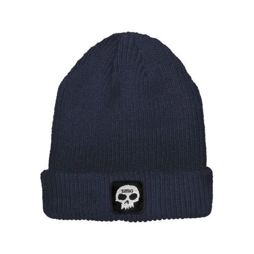 Zero Skateboards Beanie Single Skull Patch Navy